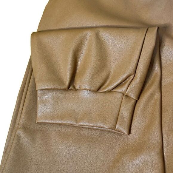 NWT Wolford Vegan Leather Trouser Pants Caramel M - Picture 3 of 9